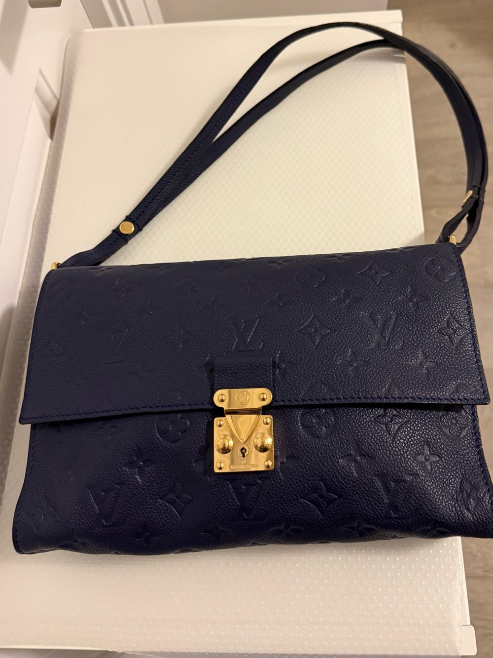 Louis Vuitton Navy Monogram Empreinte Fascinante with Gold Hardware